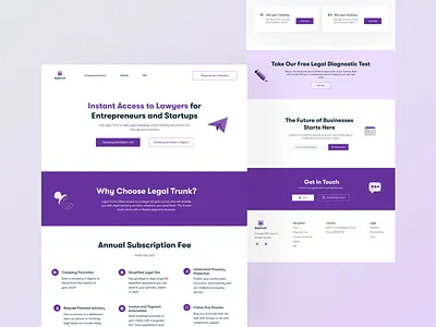 Legal Landing Page design legal ui web