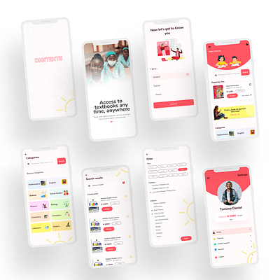 Digitexts : Subscription based digital textbook app mobile app uidesigner ux