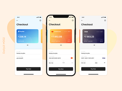 DailyUI 002 - Checkout App Screen app dailyui design figma ui