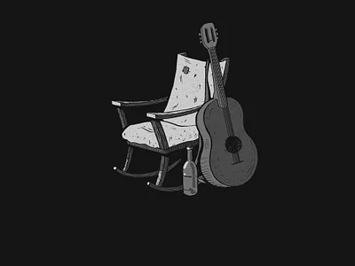 longing for summer 2d flat guitar illustration longing texture