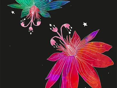 Passion Flower abstract branding design digital art graphic design icon illustration logo logo design vector