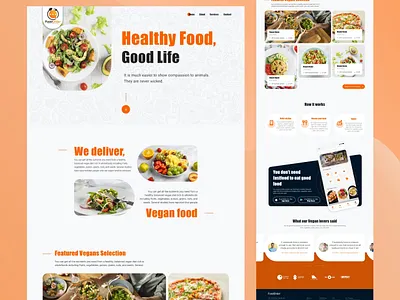 Food Delivery Website UI app design app ui delivery app eating food food and drink food app food delivery food delivery app food delivery landing page food delivery service food order illustration landingpage logo recipe app restaurant app uiux web design website