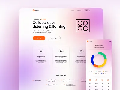 Creative agency Landing page branding clean clean design color concept creative agency design graphic design music simple ui ux
