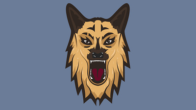 German Shepherd Mascot Logo