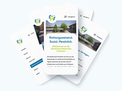 Realschule Puchheim – Mobile first web design clean design digital education germany graphic design micro interactions minimalistic mobile mobile first school webd design website