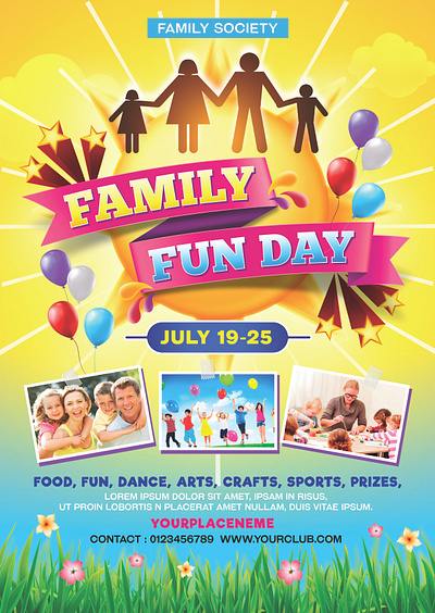 Family Funday Flyer Design branding design flat flyer flyerdesigner flyers graphic design icon illustration illustrator logo logodesigner ui vector