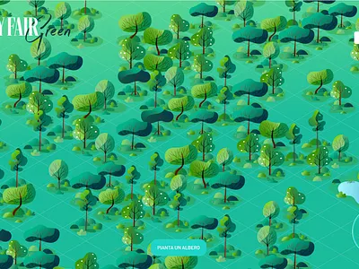 Vanity Fair Green illustration ui webdesign