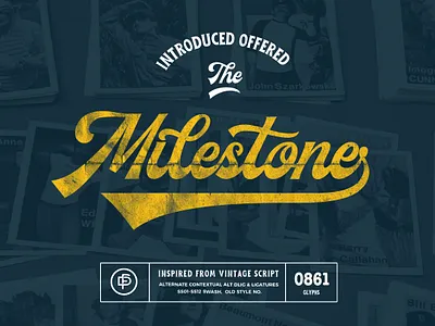 Milestone Typeface classic creativemarket logo script type typeface typographic vintage
