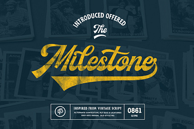 Milestone Typeface classic creativemarket logo script type typeface typographic vintage