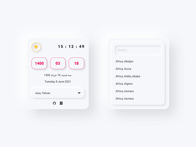 Persian Calendar calendar design farsi jalali calendar neumorphism persian ui ui design