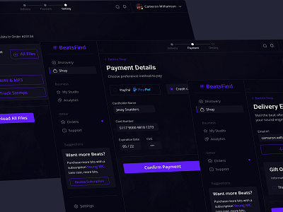 Checkout - BeatsFind app design app designer beats app beats web checkout design design app interface design interface designer logo product design ui uidesign web web design