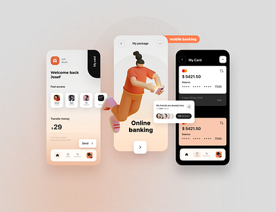 AIR Bank app app banking app mobile band card bank banking branding credit card design figma icon illustration interface mobile mobile banking ui usability user interface ux vector