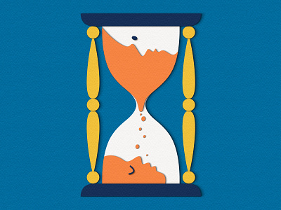 Independent School - Time and Purpose advisory design digital editorial education hourglass illustration learning magazine paper art paper craft papercut people photoshop sandtimer school student teacher time