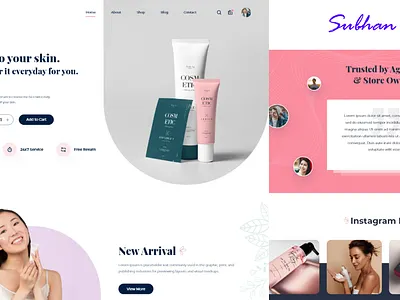 Beauty Website ad adobe illustrator adobexd branding design ecommerce app illustration ui ux web design