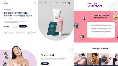 Beauty Website ad adobe illustrator adobexd branding design ecommerce app illustration ui ux web design