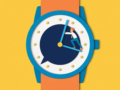 Independent School - A Better Ask commitment committee design digital editorial education illustration learning magazine man meeting paper art paper craft papercut people photoshop teacher teaching time watch