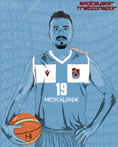 ALPER SARUHAN x TRABZONSPOR BASKET MAVİ FORMA app bordomavi branding design illustration illustrator logo tasarım trabzonspor ui