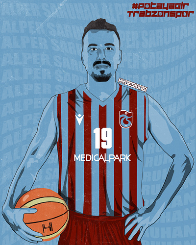 ALPER SARUHAN x TRABZONSPOR BASKET app basketball basketbol bordomavi branding design illustration illustrator tasarım trabzonspor ui