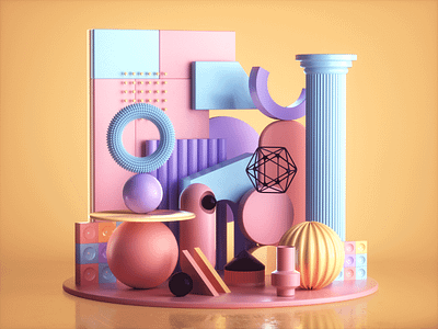 3D Abstract Composition Colorful Pastel 3D Illustration 3d 3d art 3d artist 3d composition 3d illustration 3d illustrator 3d modeling 3dui abstract abstract composition abstractcomposition designer graphic design illustration illustrator low poly modeling render ui uiux