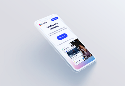 Web design for PushPlus - Online push notifications service. design landing page ui web web design webdesign