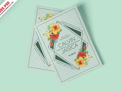 Minimalist Wedding Card Invitation Free PSD free psd invite card psd wedding card wedding card psd wedding card template wedding invitation card wedding invitation card template