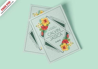Minimalist Wedding Card Invitation Free PSD free psd invite card psd wedding card wedding card psd wedding card template wedding invitation card wedding invitation card template