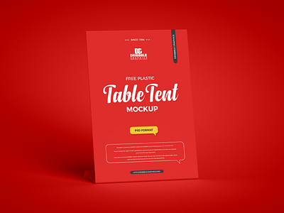 Free Table Tent Mockup psd