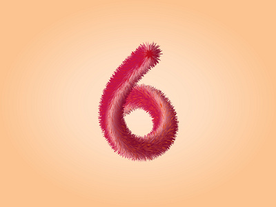 Furry Number Six art of the day best design bestdesigner creative design designer furrynumbers furrynumbersix graphic design numbersix typography design vector