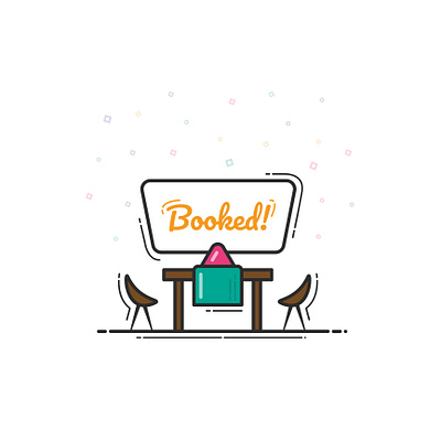 Table Booked graphic design illustration vector