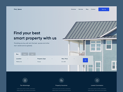 Real Estate interaction design typography ui ux