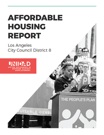 UNIDAD-Affordable Housing Report graphic design