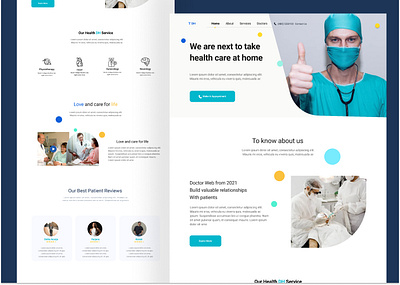 Medical Landing Page dna doctor genetics health healthcare hospital insurance laboratory landing page medic medical patient prescription web design website