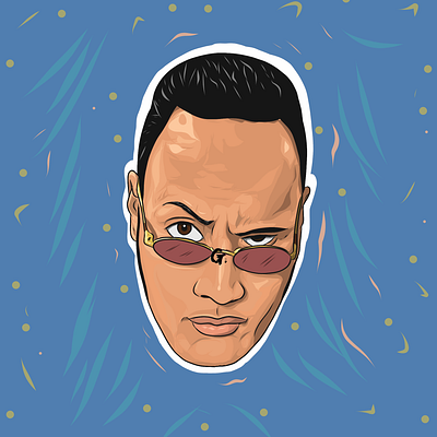 The Rock adobe illustrator draw art digital art drawing illustrator