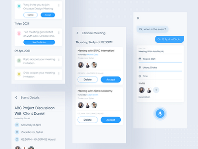 Golbal Calendar App : Calendarque app design event experience flat design interface management meeting minimal minimalism notification sabir ui ui ux uidesign uiux user experience voice