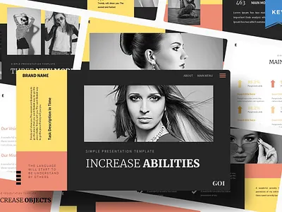 Increase Abilities Presentation Template 3d animation branding clean company corporate design graphic design illustration logo modern motion graphics multipurpose photography pitch deck presentation presentation template template website