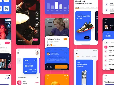 Multipurpose Card-based_ADOBE XD 3d animation app branding concept design development graphic design illustration logo motion graphics ui ui design ui kit user interface ux ux design vector web design web development
