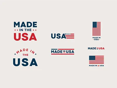 Made In The USA Label Pack america american flag badge blue labels made in the usa packaging patriotism red white