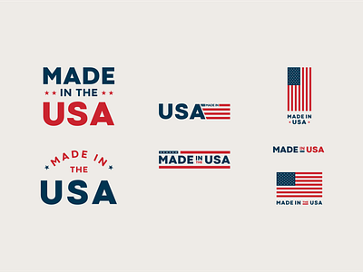 Made In The USA Label Pack america american flag badge blue labels made in the usa packaging patriotism red white