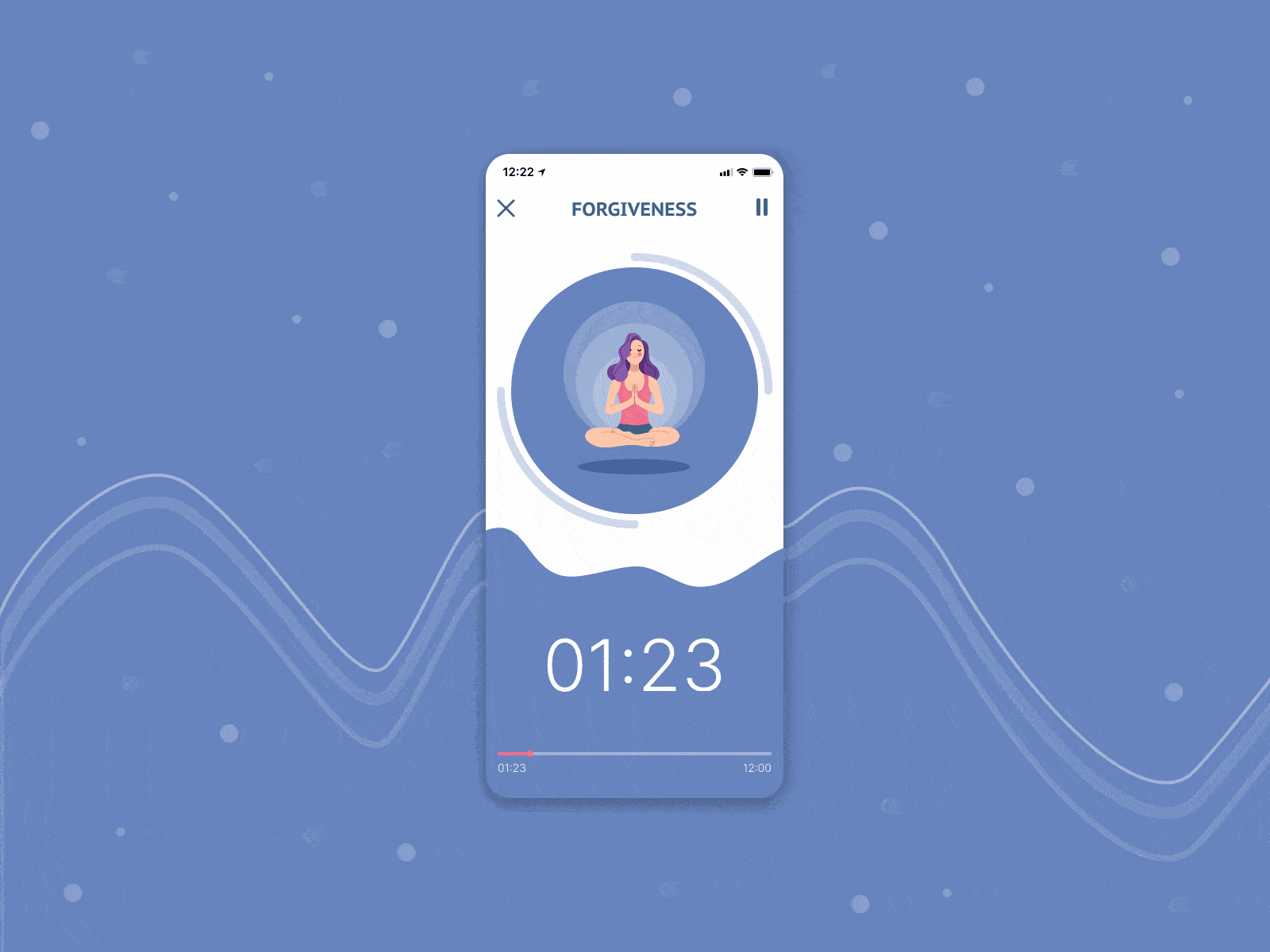 Countdown #DailyUI #014 animation app dailyui day014 design meditation mobile motion graphics ui