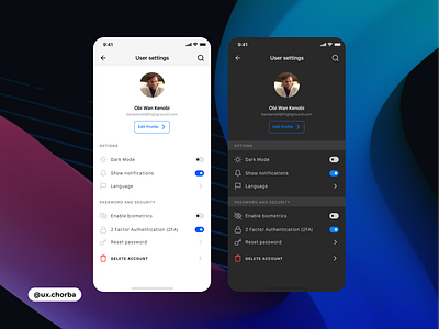 Daily UI Challenge #7 - Settings app design ui user interface ux