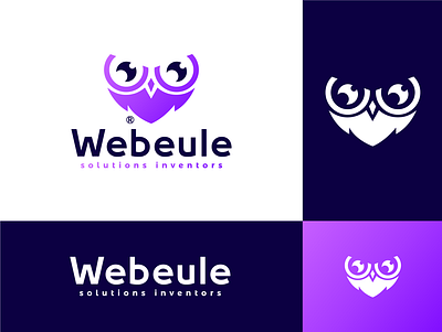 Webeule Logo Design ai branding de design graphic design logo ui