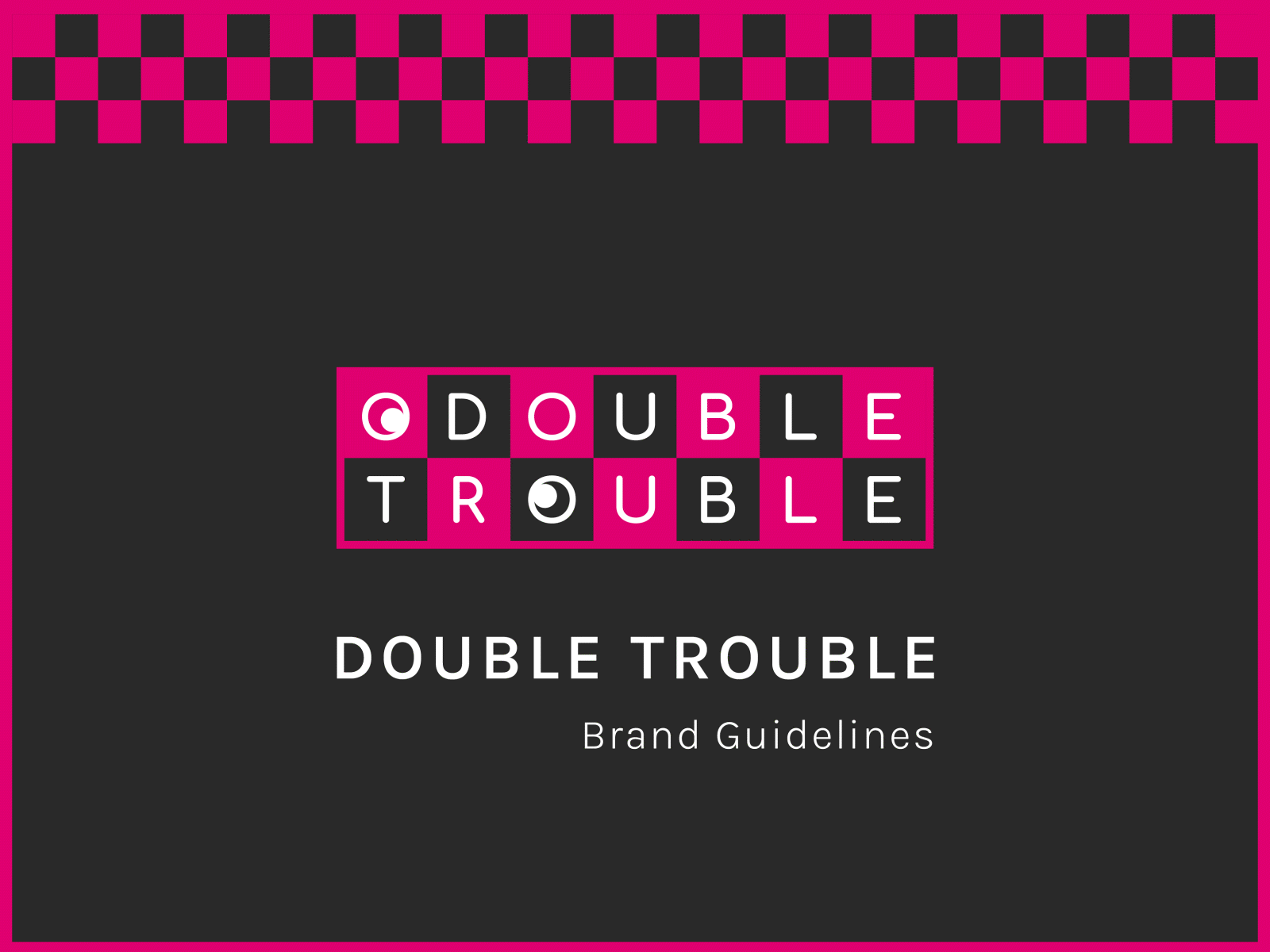 Double Trouble Bakery Brand Guidelines baked goods bakery brand guidelines branding characteristics design funny graphic design graphics illustration interesting logo pastries quirky tagline trouble uniqueness