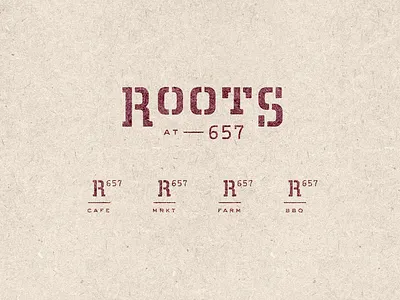 Unrooted bbq cafe farm logo market stamp