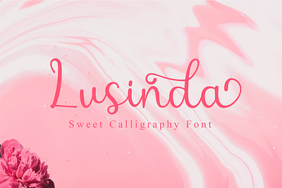 Lusinda -Sweet Calligraphy Font calligraphy ce creative market fashion feminine font font awesome girl