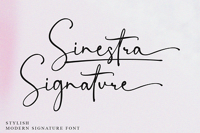 Sinestra Signature Font creative market font awesome font design handwritting logotype monoline signature