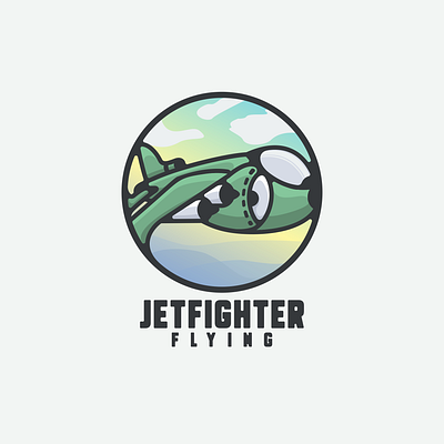 jet fighter animation branding design fighter flat illustration jet logo plane typography ui ux vector