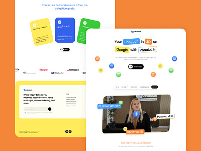 Panolocal Landing Page Design google marketing home page design landing page one page website ui design uiux web design web ui design website website inspiration