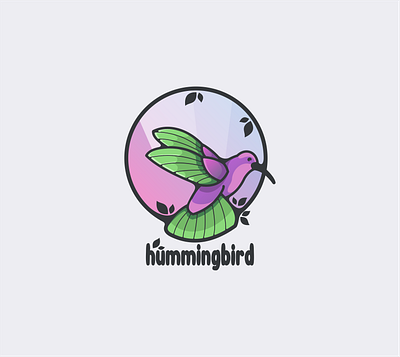 hummingbird animation bird branding design flat hummingbird illustration logo typography ui ux vector