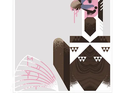 White-Rumped Vulture bird bones brown design eat flight geometric illustration meat pink ribs texture vector vulture