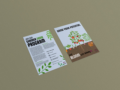 Summer Program Flyers illustration print design typography